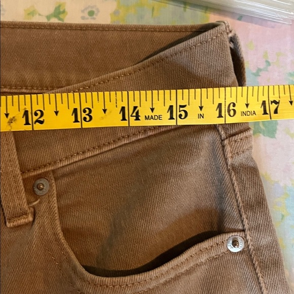 Gap | 2022 Tan Cheeky High Rise Straight Denim Jeans Size 10 Fall Neutral - Picture 10 of 13